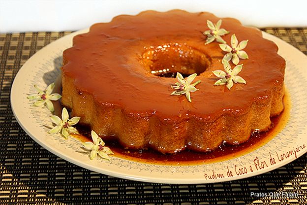 Flan de coco y flor de azahar