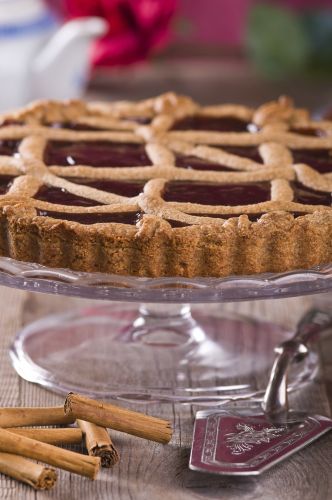 Tarta con mermelada de frutos del bosque