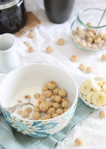 Cereales de vainilla y almendras