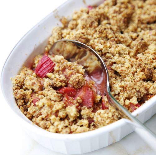 Crumble de ruibarbo