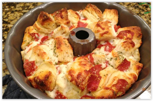 35. Pull apart pizza bread