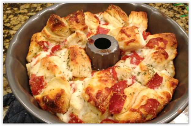 35. Pull apart pizza bread