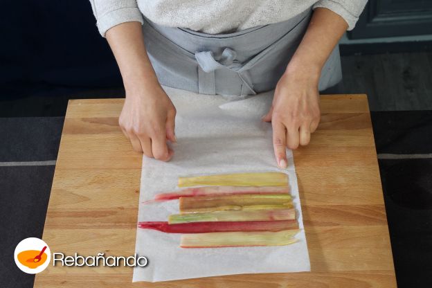 Preparación del tablero de ruibarbo