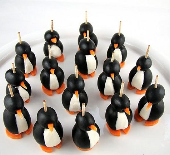 Pingüinos de aceituna