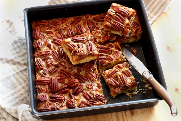 Tarta casera de nueces de pecán