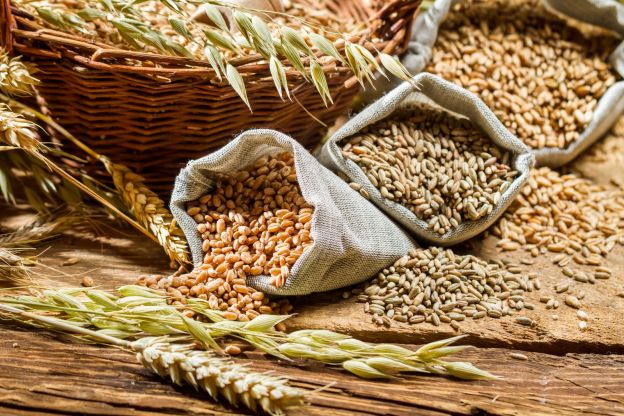 Pan, granos y alimentos con gluten