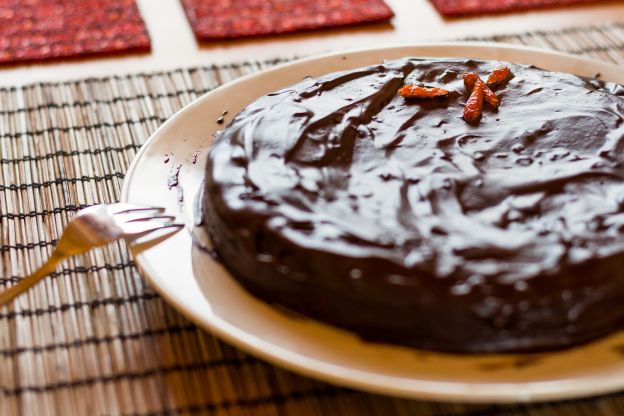 Fondant de chocolate y pimientos