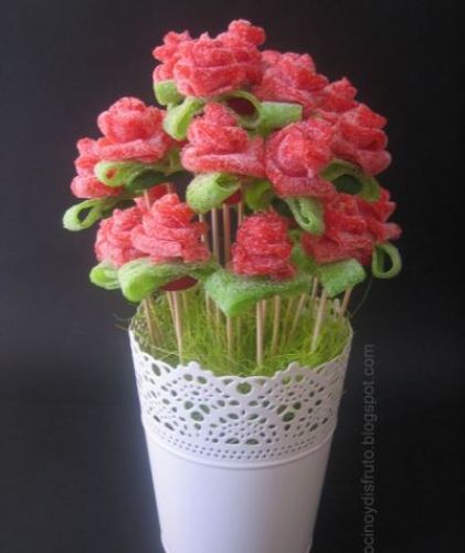 Floreros de dulces