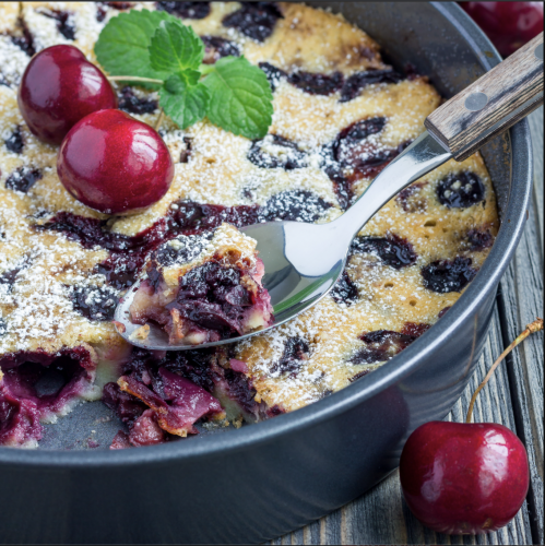 Cookie de cereza en sartén