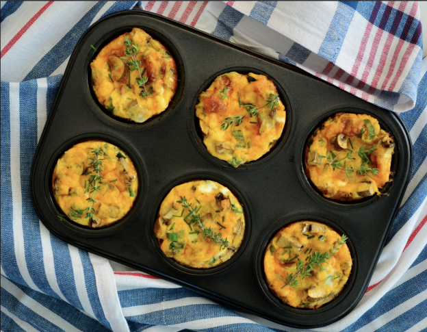 Muffins de calabacín con romero