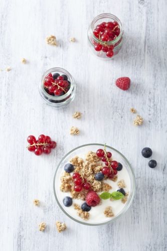 Frutas + Almendras + Careales para el desayuno