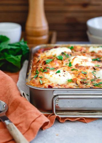 Pasta Ziti con carne molida de pavo y champiñones