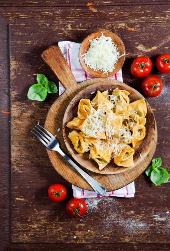 Tortellini ricotta y espinacas