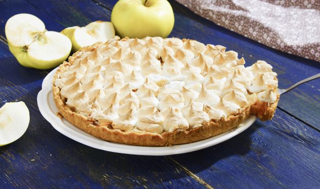 Tarta de manzana con merengue