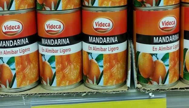 Mandarinas en almíbar