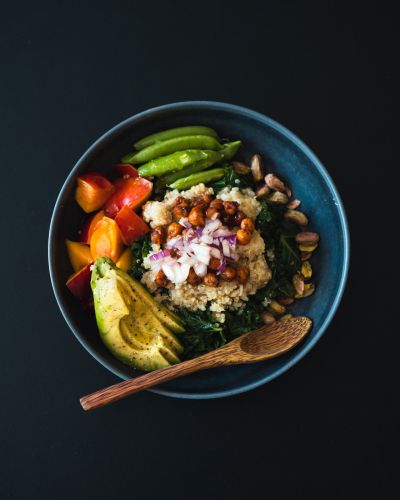 Ensalada con garbanzos tostados