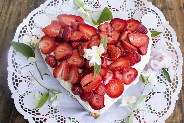 Cheesecake fresco con fresas