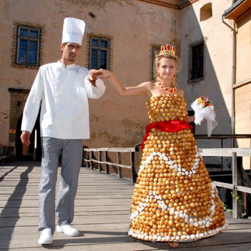 Vestido de profiteroles