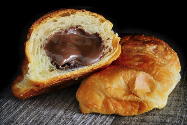 Croissants con Nutella