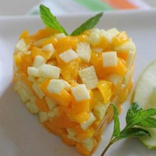 Tartar de manzana y naranja