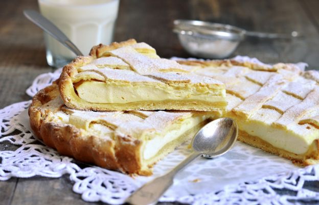 Tarta de queso trenzada