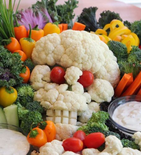 Calavera de verduras