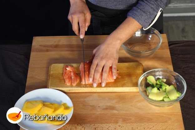 Preparación del salmón