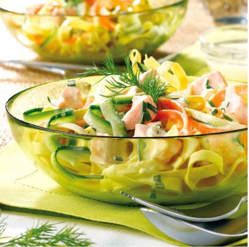 Ensalada de pasta con salmón