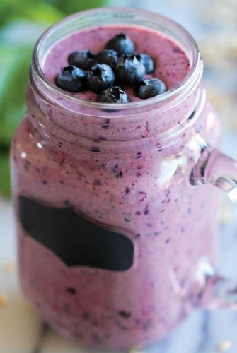 Smoothie de frutas del bosque