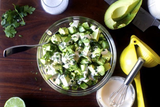 ensalada verde con crema