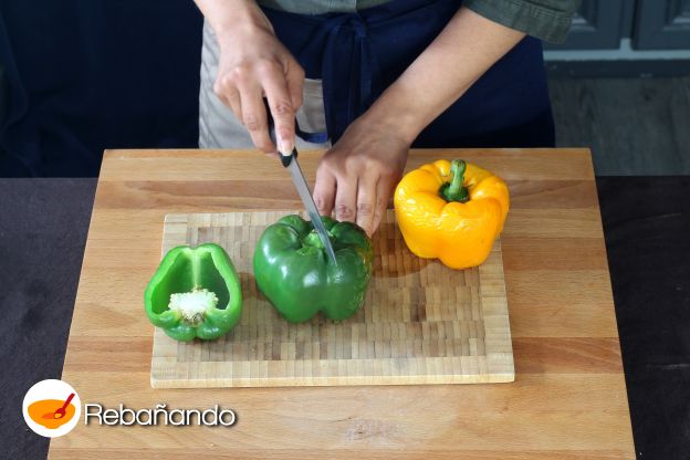 Preparación de los pimientos