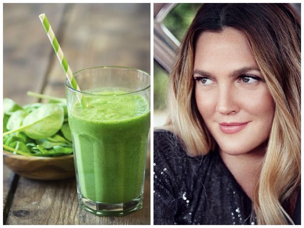 19. Drew Barrymore: Batidos y zumos