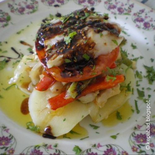 Ensalada templada de bacalao