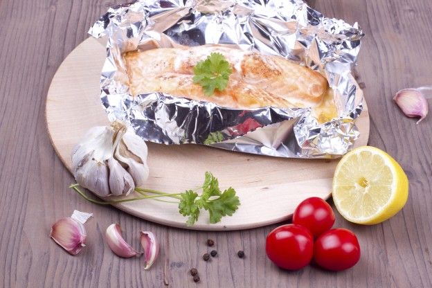 El salmón en papillote