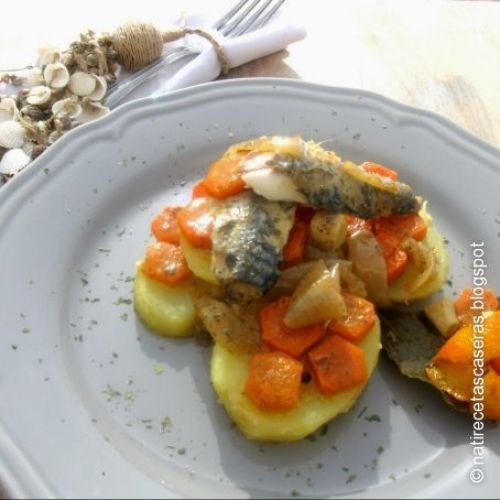 Escabeche de caballa con patatas