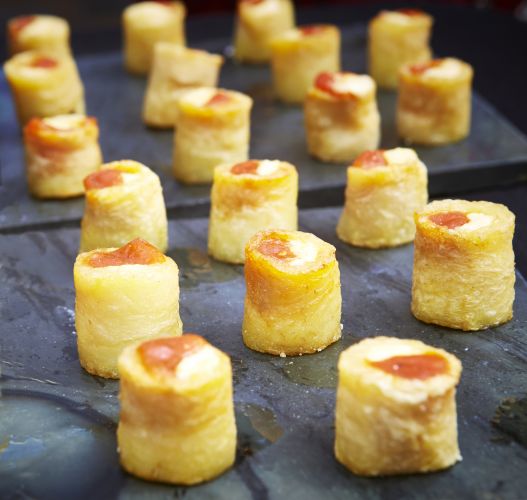 Rollitos de queso y jamón