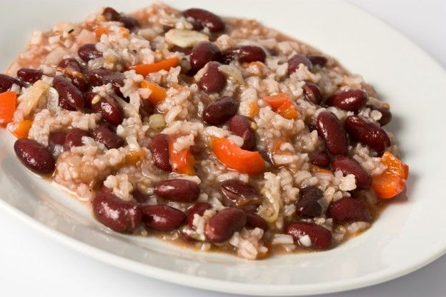 Risotto de frijoles rojos