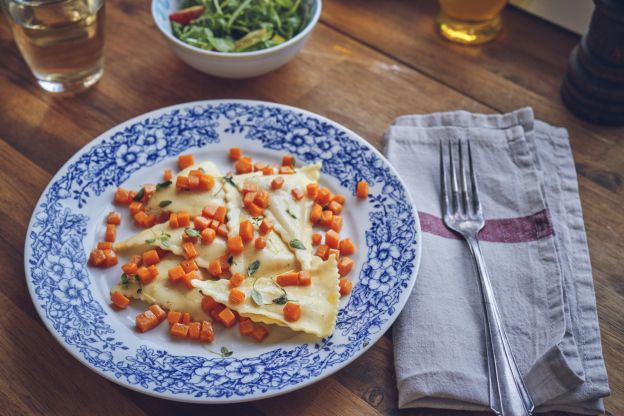 Raviolis de calabaza caseros