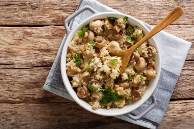 Risotto de quinoa y hongos