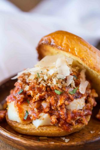  Sloppy Joes de pollo y parmesano