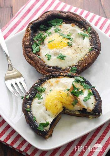 Portobellos con huevos