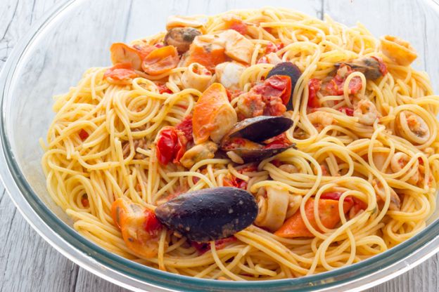 Pasta con mariscos