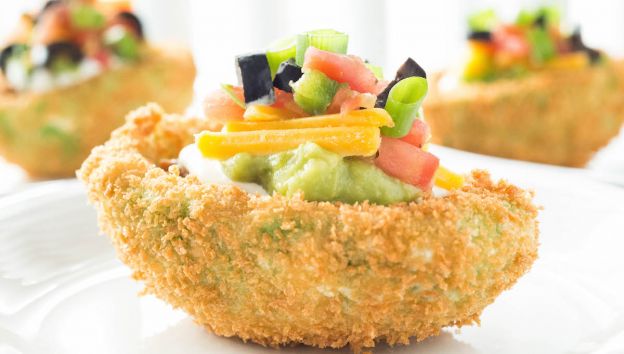 aguacate frito y relleno