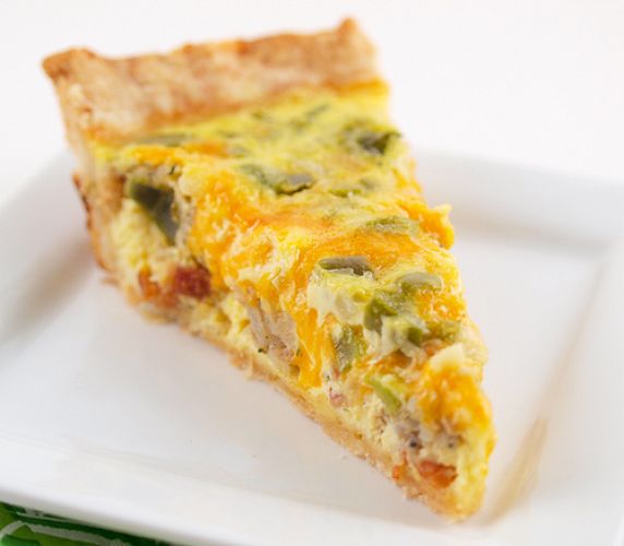 Quiche de puerros y jamón