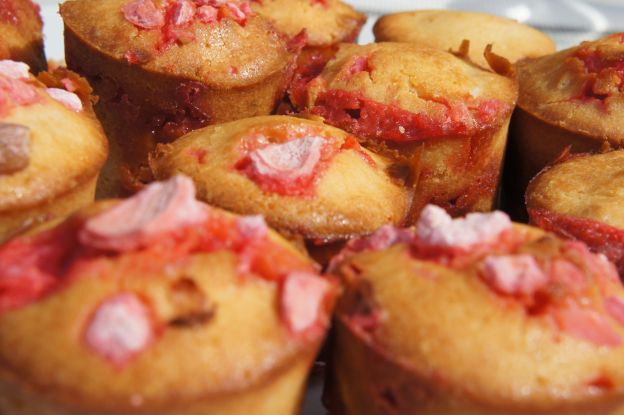 Muffins con pralines rosas