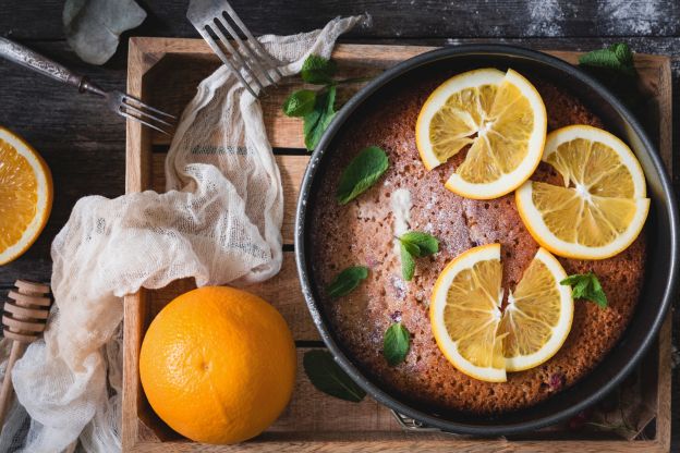 Bizcocho de naranja y semillas de amapola