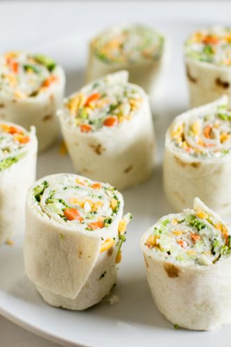 Rollitos de tortilla con verduras