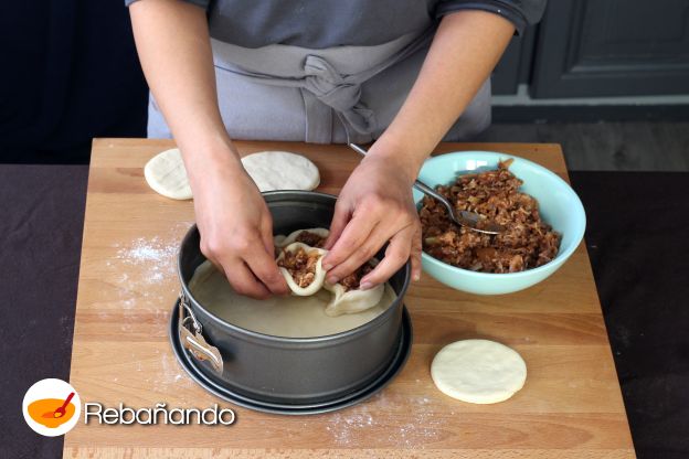 Preparación del pastel