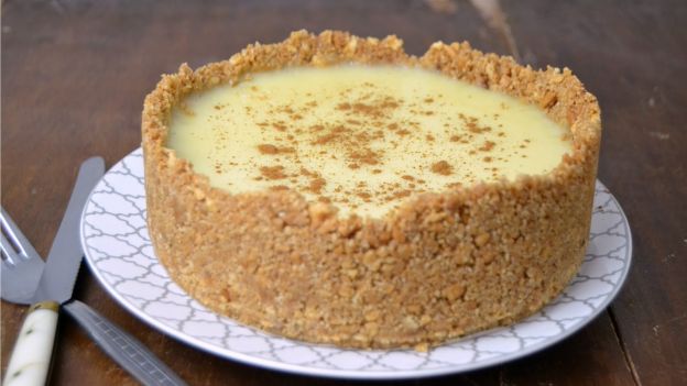 tarta de natillas y galletas