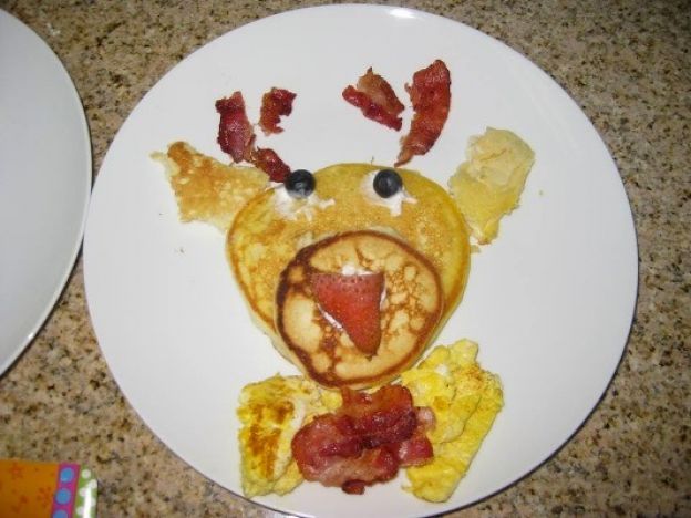 Tortitas navideñas para el desayuno de los niños